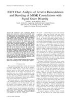 EXIT Chart Analysis of Iterative Demodulation and Decoding of MPSK Constellations with Signal Space Diversity