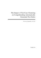 The Impact of Test Case Clustering on Comprehending Automatically Generated Test Suites