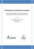 Developing a servitization framework - helping capital equipment manufacturers develop a sustainable and healthy business through services