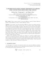 A Hybrid Five-Point Finite Difference Scheme for Convection-Diffusion Equations