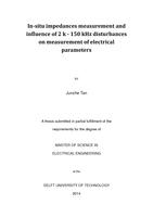 In-situ impedances measurement and influence of 2 k - 150 kHz disturbances on measurement of electrical parameters