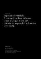 Experience-enablers: A research on how different types of acquisitions can contribute to people’s subjective well-being