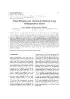 Three Dimensional Discrete Failures in Long Heterogeneous Slopes
