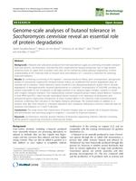 Genome-scale analyses of butanol tolerance in Saccharomyces cerevisiae reveal an essential role of protein degradation