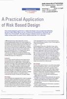 A practical application of risk based design