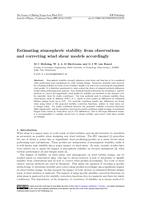 Estimating atmospheric stability from observations and correcting wind shear models accordingly
