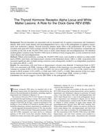 The Thyroid Hormone Receptor Alpha Locus and White Matter Lesions: A Role for the Clock Gene REV-ERB?