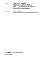 The synthesis of flight simulation models: DATCOM techniques versus flight test identification