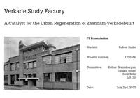 Verkade Study Factory: A Catalyst for the urban regeneration of Zaandam-Verkadebuurt