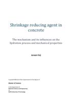 Shrinkage reducing agent in concrete