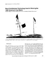 Naval architecture technology used in winning the 1992 America's Cup match