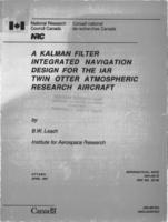 A Kalman filter integrated navigation design for the IAR Twin Otter Atmospheric Research Aircraft