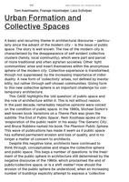 Editorial: Urban formation and collective spaces / Redactioneel: Stedelijke formatie en collectieve ruimten
