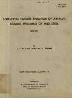 Low-cycle fatigue behaviour of axially loaded specimens of mild steel