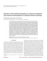 Definition of Ship Outfitting Scheduling as a Resource Availability Cost Problem and Development of a Heuristic Solution Technique