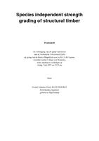 Species independent strength grading of structural timber