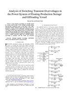 Analysis of Switching Transient Overvoltages in the Power System of Floating Production Storage and Offloading Vessel