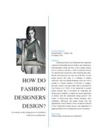 How do fashion designers design?