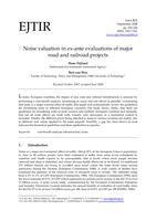 Noise valuation in ex-ante evaluations of major road and railroad projects