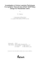 Investigation of active learning techniques for dynamic Time-of-Use (dToU) tariff policy design for residential users 