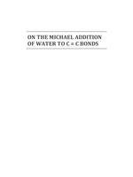On the Michael addition of water to C = C bonds
