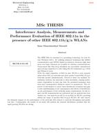Interference Analysis, Measurements and Performance Evaluation of IEEE 802.11n in the presence of other IEEE 802.11b/g/n WLANs
