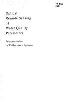 Optical remote sensing of water quality parameters: Interpretation of reflectance spectra