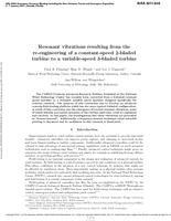 Resonant vibrations resulting from the re-engineering of a constant-speed 2-bladed turbine to a variable-speed 3-bladed turbine