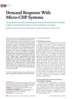 Demand Response With Micro-CHP Systems