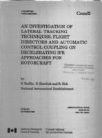 An investigation of lateral tracking techniques, flight directors and automatic control coupling on decelerating IFR approaches for rotorcraft