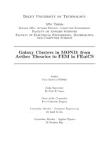 Galaxy Clusters in MOND: from Aether Theories to FEM in FEniCS