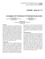 Investigation of The Behavior of Ventilated Supercavities