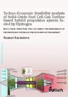 Techno-Economic feasibility analysis of Solid-Oxide Fuel Cell-Gas Turbine based hybrid propulsion system fueled by Hydrogen