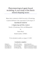 Phenomenological agent-based modeling: A case study of the Dutch inland shipping sector