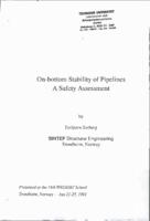 On-bottom stability of pipelines – A safety assessment