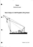 Basic design of a self-propelled lifting vessel