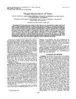 Oxygen requirements of yeasts
