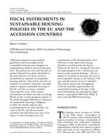 Fiscal instruments in sustainable housing policies in the EU and the accession countries
