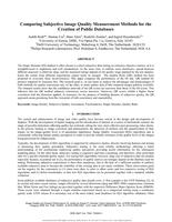 Comparing subjective image quality measurement methods for the creation of public databases