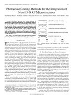 Photoresist coating methods for the integration of novel 3-D RF microstructures