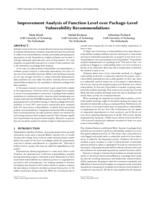 Improvement Analysis of Function-Level over Package-Level Vulnerability Recommendations
