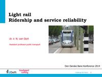  Ridership and service reliability