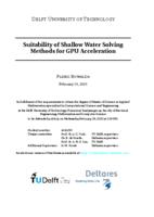 Suitability of Shallow Water Solving Methods for GPU Acceleration