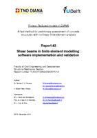 Shear beams in finite element modelling: Software implementation and validation