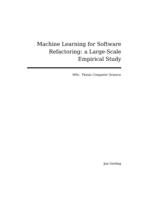 Machine Learning for Software Refactoring: a Large-Scale Empirical Study