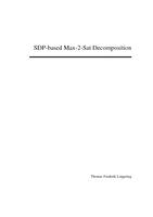 SDP-based Max-2-Sat Decomposition