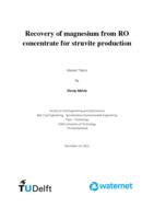 Recovery of magnesium from RO concentrate for struvite production