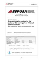 Engine simulation models for the cycles of BE1 and report on obtained performance data: Model development with the Gas turbine Simulation Program (GSP)