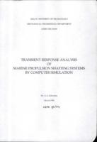 Transient Response Analysis of Marine propulsion shafting systems by computer simulation + Appendix