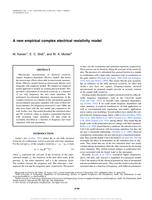 A new empirical complex electrical resistivity model